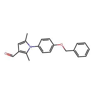1-[4-(benzyloxy)phenyl]-2,5-dimethyl-1H-pyrrole-3-carbaldehyde structure