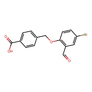 4-[(4-Bromo-2-formylphenoxy)methyl]benzoic acid structure
