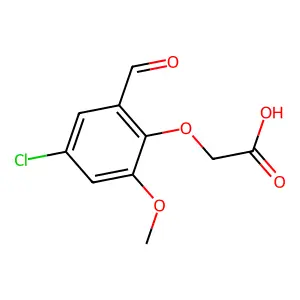 2-(4-Chloro-2-formyl-6-methoxyphenoxy)acetic acid structure