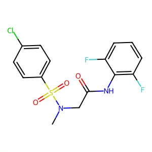 2-[(4-chlorophenyl)sulfonyl-methylamino]-N-(2,6-difluorophenyl)acetamide structure