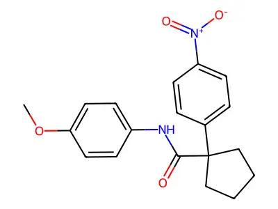 N-(4-methoxyphenyl)-1-(4-nitrophenyl)cyclopentanecarboxamide structure
