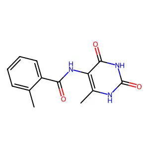 2-Methyl-N-(6-methyl-2,4-dioxo-1,2,3,4-tetrahydropyrimidin-5-yl)benzamide structure