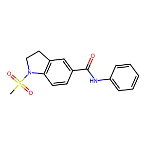 1-(甲基磺酰)-N-苯基-5-二氢吲哚甲酰胺 structure
