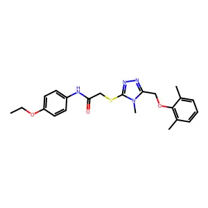 2-({5-[(2,6-dimethylphenoxy)methyl]-4-methyl-4H-1,2,4-triazol-3-yl}sulfanyl)-N-(4-ethoxyphenyl)acetamide structure