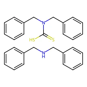二苄基铵二苄基二硫代氨基甲酸 structure