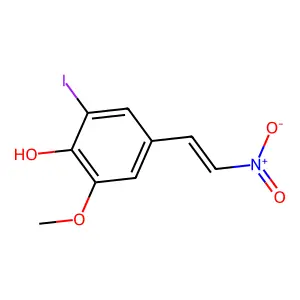 2-Iodo-6-methoxy-4-(2-nitroethenyl)phenol structure