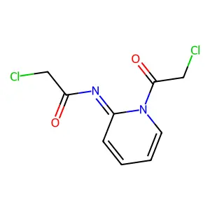 2-chloro-N-[(2E)-1-(chloroacetyl)pyridin-2(1H)-ylidene]acetamide structure