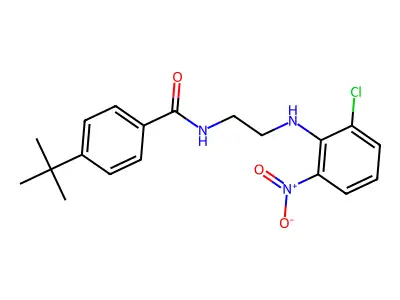 4-tert-butyl-N-[2-(2-chloro-6-nitroanilino)ethyl]benzamide structure