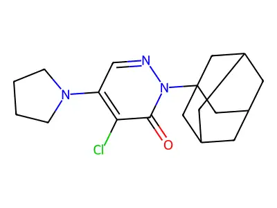 2-(1-Adamantyl)-4-chloro-5-pyrrolidin-1-ylpyridazin-3-one structure
