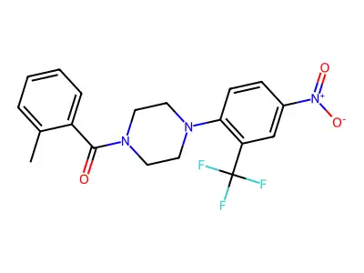(2-Methylphenyl)-[4-[4-nitro-2-(trifluoromethyl)phenyl]piperazin-1-yl]methanone structure