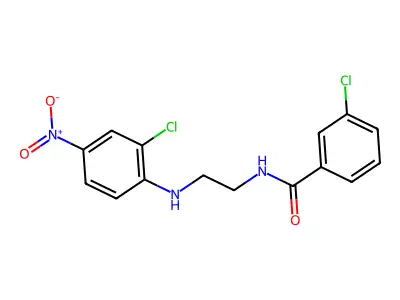 3-chloro-N-[2-(2-chloro-4-nitroanilino)ethyl]benzamide structure
