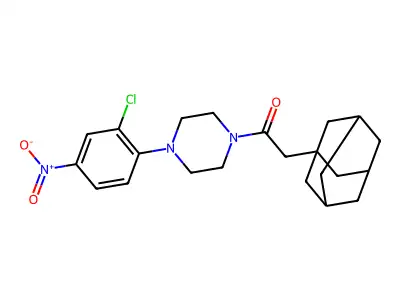 2-(1-Adamantyl)-1-[4-(2-chloro-4-nitrophenyl)piperazin-1-yl]ethanone structure
