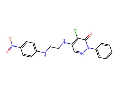 4-Chloro-5-[2-(4-nitroanilino)ethylamino]-2-phenylpyridazin-3-one structure