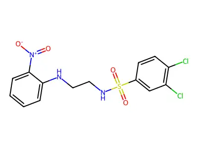 3,4-dichloro-N-[2-(2-nitroanilino)ethyl]benzenesulfonamide structure