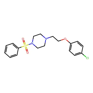 1-(Benzenesulfonyl)-4-[2-(4-chlorophenoxy)ethyl]piperazine structure