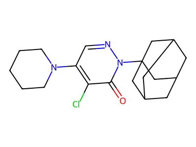 2-(1-Adamantyl)-4-chloro-5-piperidin-1-ylpyridazin-3-one structure
