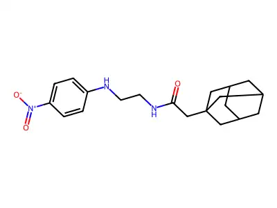 2-(1-adamantyl)-N-[2-(4-nitroanilino)ethyl]acetamide structure
