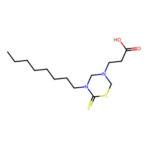 2H-1,3,5-Thiadiazine-3(4H)-propanoic acid, dihydro-5-octyl-6-thioxo- structure