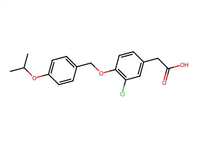 2-[3-chloro-4-[(4-propan-2-yloxyphenyl)methoxy]phenyl]acetic Acid structure
