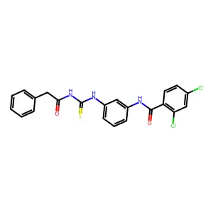 2,4-dichloro-N-(3-{[(phenylacetyl)carbamothioyl]amino}phenyl)benzamide structure