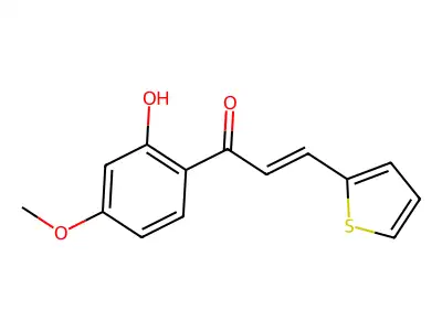 1-(2-Hydroxy-4-methoxyphenyl)-3-thiophen-2-ylprop-2-en-1-one structure