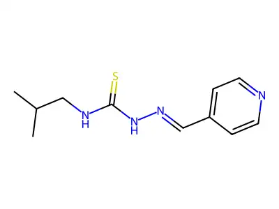 3-(2-Methylpropyl)-1-(pyridin-4-ylmethylideneamino)thiourea structure