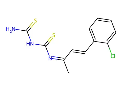 1-Carbamothioyl-3-[4-(2-chlorophenyl)but-3-en-2-ylidene]thiourea structure