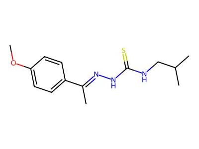 1-[1-(4-Methoxyphenyl)ethylideneamino]-3-(2-methylpropyl)thiourea structure