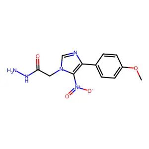 2-[4-(4-Methoxyphenyl)-5-nitroimidazol-1-yl]acetohydrazide structure