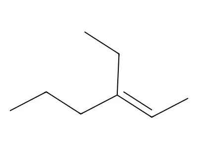 (2E)-3-Ethyl-2-hexene structure