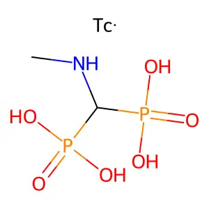 technetium Tc 99m N-(methylamino)methylene diphosphonate structure