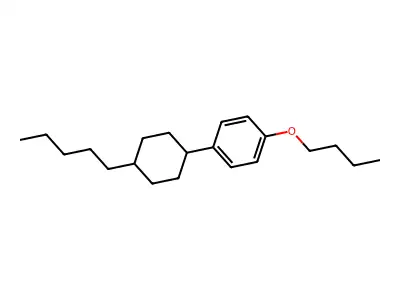 trans-Butoxy-4-(4-pentylcyclohexyl)benzene structure