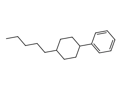 trans-4-Pentylcyclohexylbenzene structure