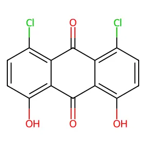 1,8-Dichloro-4,5-dihydroxyanthracene-9,10-dione structure