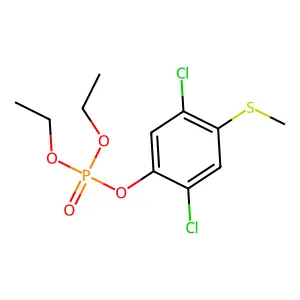 2,5-Dichloro-4-(methylthio)phenyl diethyl phosphate structure