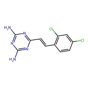 6-[2-(2,4-Dichlorophenyl)ethenyl]-1,3,5-triazine-2,4-diamine structure