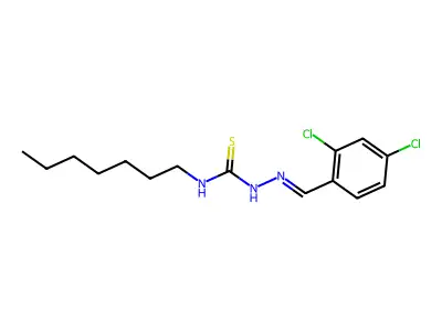 1-[(2,4-Dichlorophenyl)methylideneamino]-3-heptyl-thiourea structure