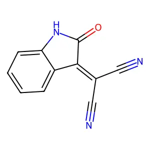 2-吲哚啉酮-3-亚基丙二腈 structure