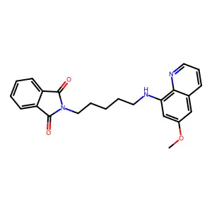 2-[5-[(6-Methoxyquinolin-8-yl)amino]pentyl]isoindole-1,3-dione structure
