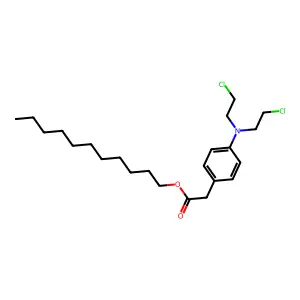 Acetic acid, 2-(N,N-bis(2-chloroethyl)aminophenyl)-, undecyl ester structure