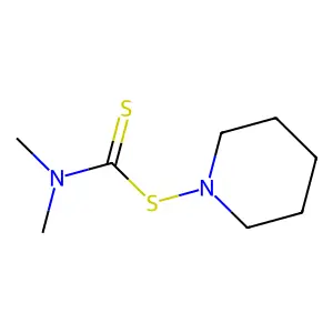 Piperidine, 1-[[(dimethylamino)thioxomethyl]thio]- structure