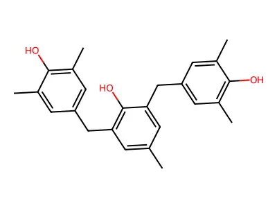 4,4'-[(2-Hydroxy-5-methyl-1,3-phenylene)bis(methylene)]bis(2,6-dimethylphenol) structure