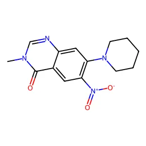 3-Methyl-6-nitro-7-(piperidin-1-yl)quinazolin-4(3H)-one structure