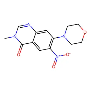 3-Methyl-7-morpholin-4-yl-6-nitro-quinazolin-4-one structure
