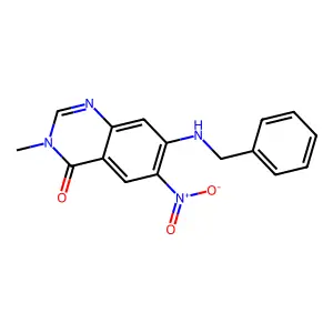 7-(Benzylamino)-3-methyl-6-nitroquinazolin-4(3H)-one structure