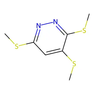 3,4,6-Tris(methylsulfanyl)pyridazine structure