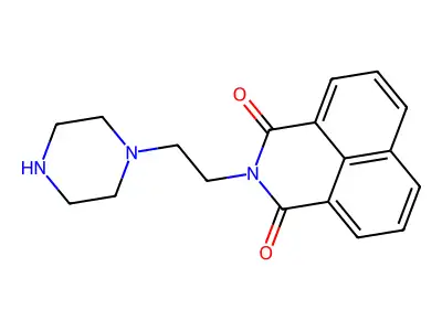 2-(2-piperazin-1-ylethyl)-1H-benzo[de]isoquinoline-1,3(2H)-dione structure