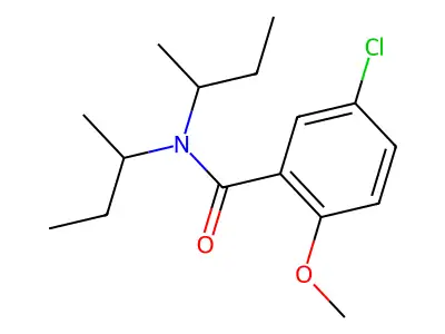 N,N-di(butan-2-yl)-5-chloro-2-methoxybenzamide structure