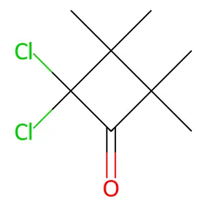 2,2-Dichloro-3,3,4,4-tetramethylcyclobutan-1-one structure