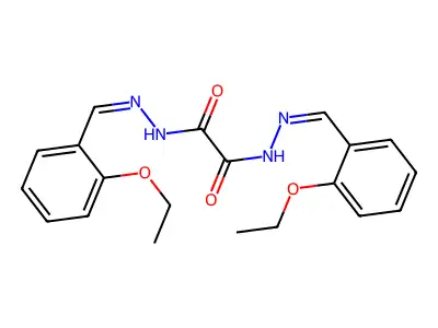N,N'-bis[(2-ethoxyphenyl)methylideneamino]oxamide structure